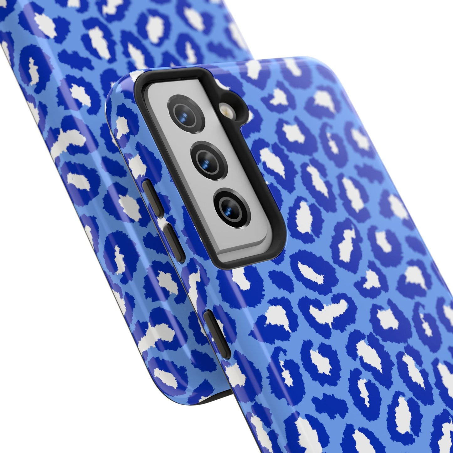 Leopard Vibes - Blue Edition Phone Case for iPhone & Samsung - Stylish & Durable Animal Print Case