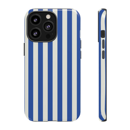 Title: Blue & White Stripe Phone Case – Classic Nautical Pattern for iPhone & Samsung - JGUS