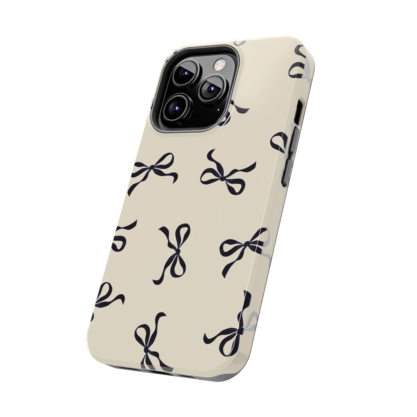 Beige and Black Bow Phone Case