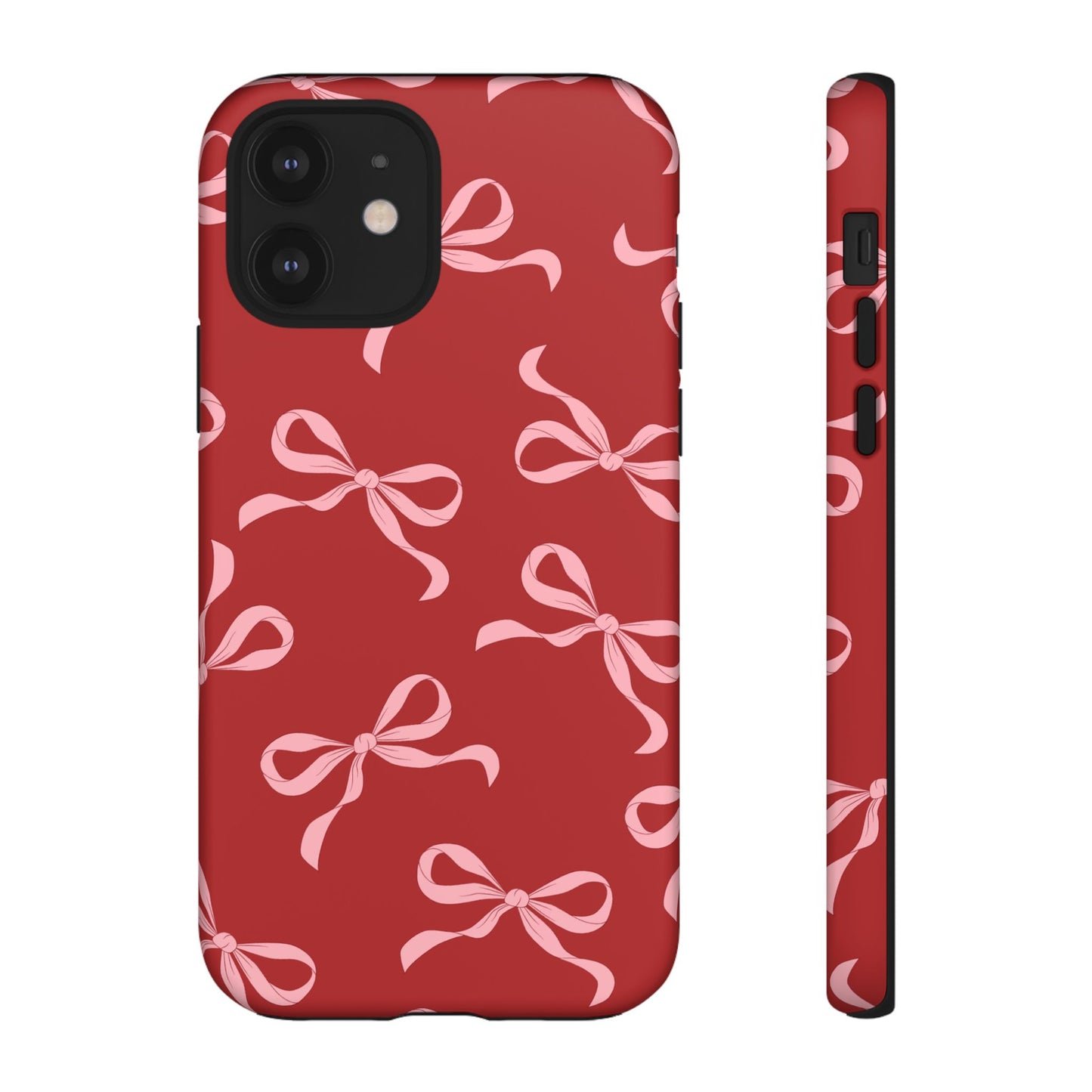 Pink Bows on Red Phone Case - JGUS