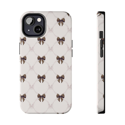 Chic Bow Pattern Phone Case | Elegant Clear Protective Case | Stylish iPhone & Samsung Cover