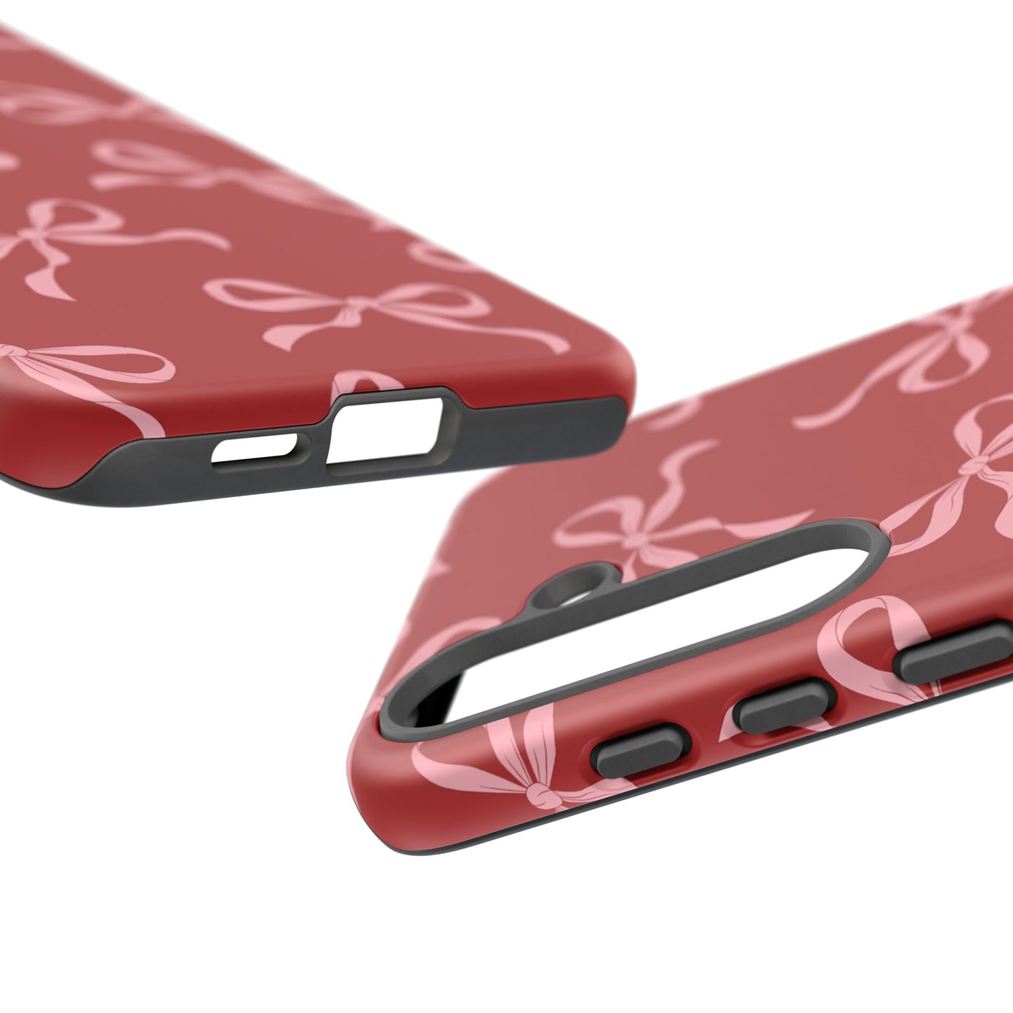 Pink Bows on Red Phone Case - JGUS