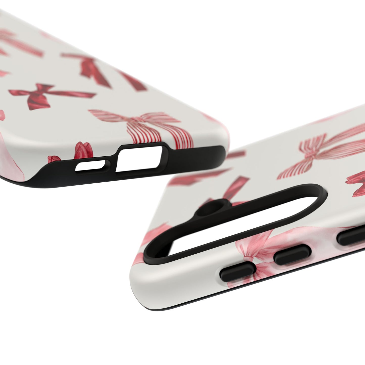 Burgundy Chic Bow Design Phone Case - JGUS
