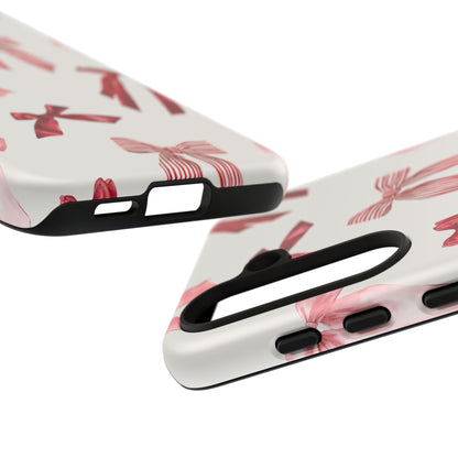 Burgundy Chic Bow Design Phone Case - JGUS