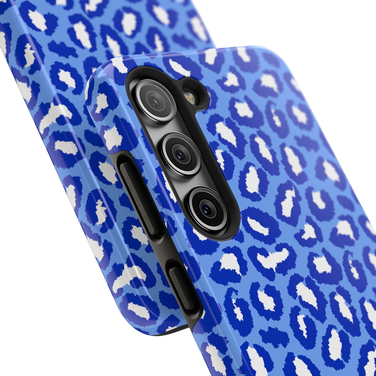Leopard Vibes - Blue Edition Phone Case for iPhone & Samsung - Stylish & Durable Animal Print Case