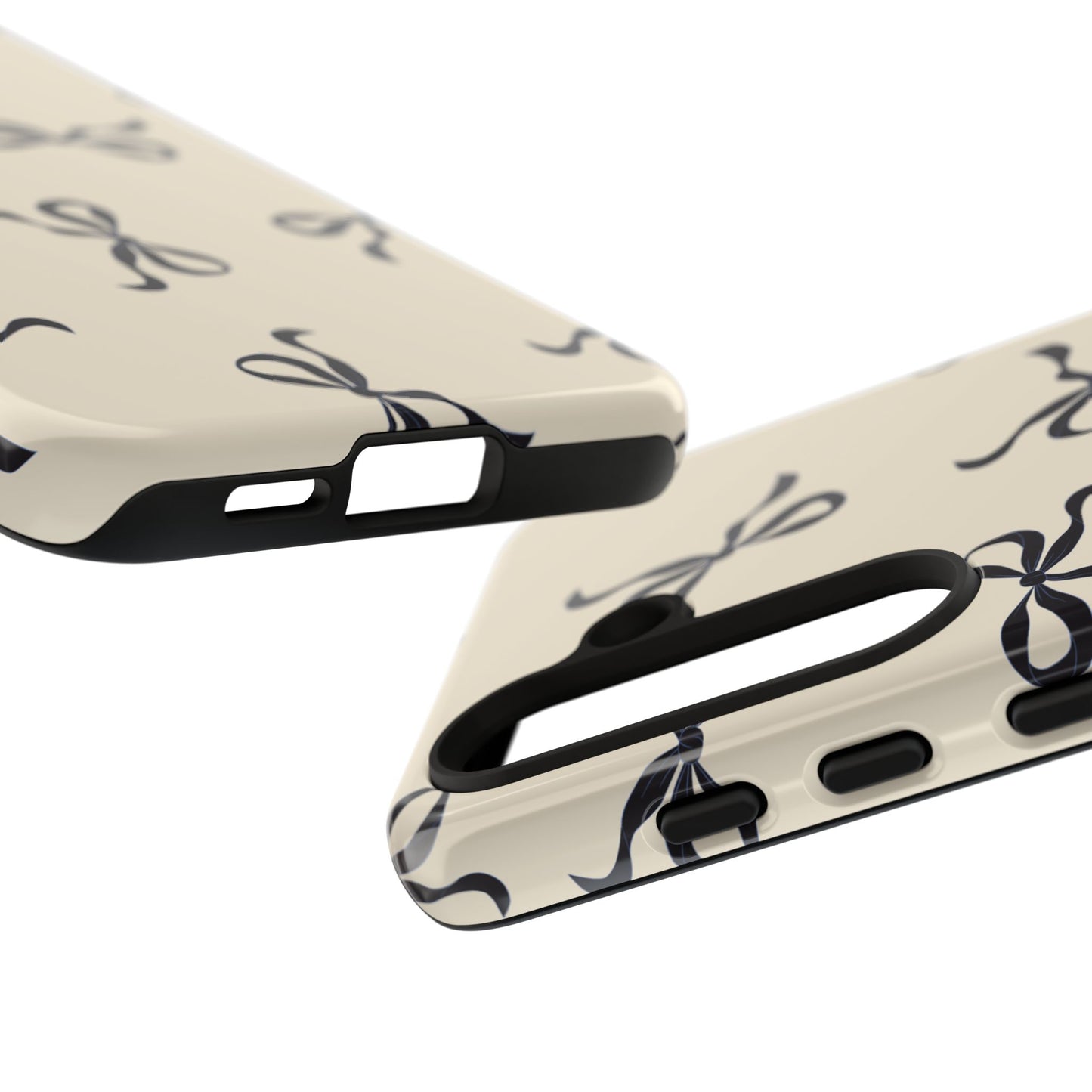 Beige and Black Bow Phone Case - JGUS