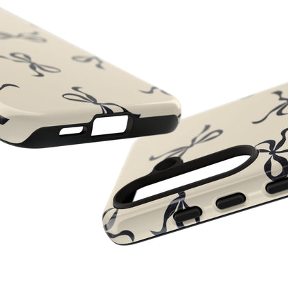 Beige and Black Bow Phone Case - JGUS