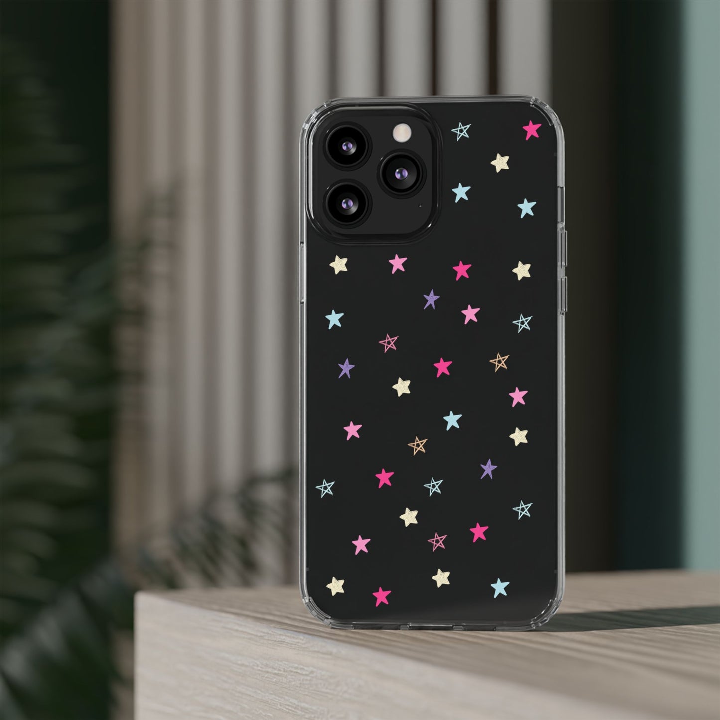 Star Pattern Clear Phone Case