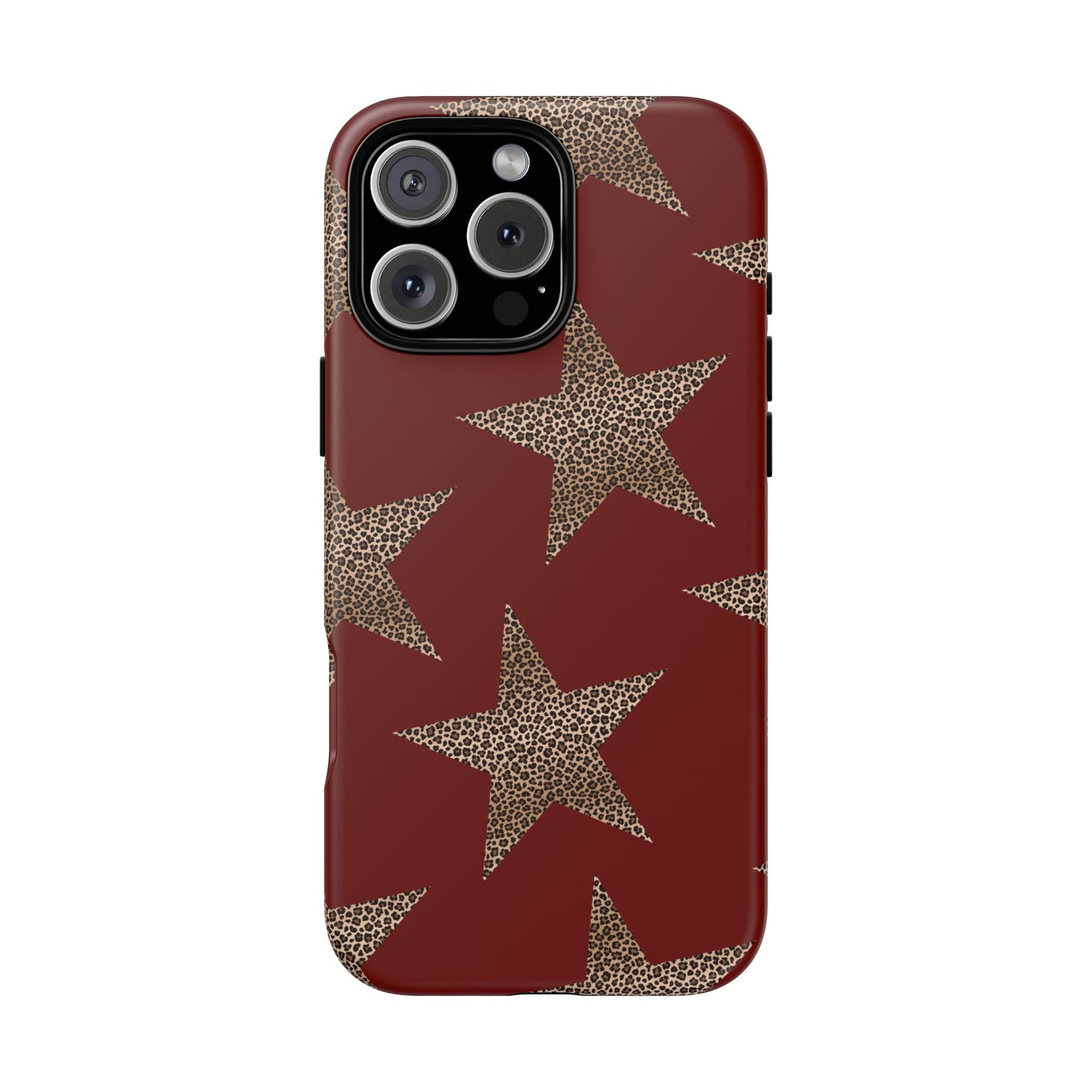 Leopard Star Luxe - Burgundy Edition | Aesthetic Coquette Phone Case for iPhone & Galaxy - JGUS