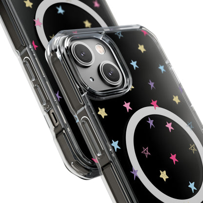 Star Pattern Clear Mag Safe Case, Magnetic Clear Impact Case