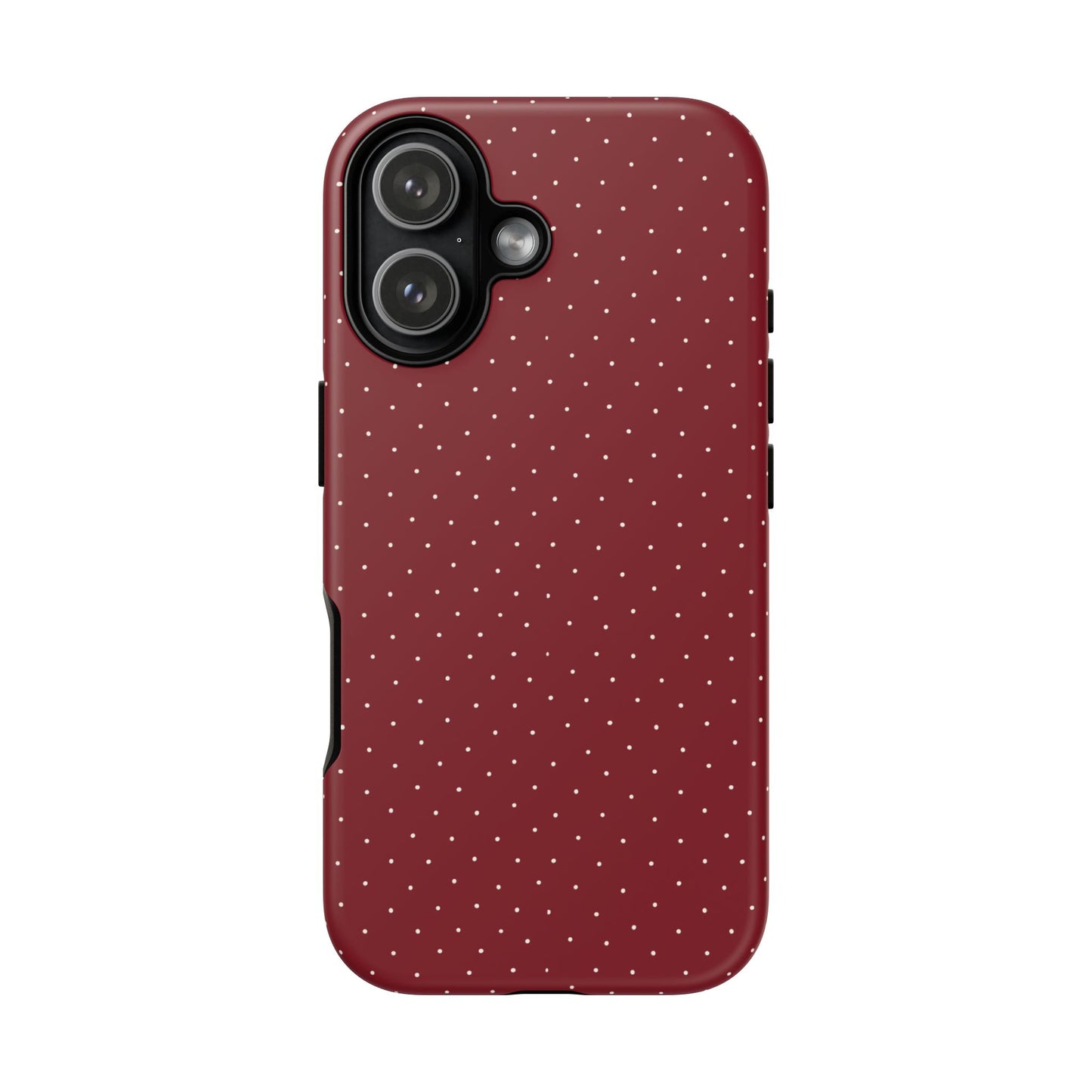 Burgundy  & White Dots Case - JGUS