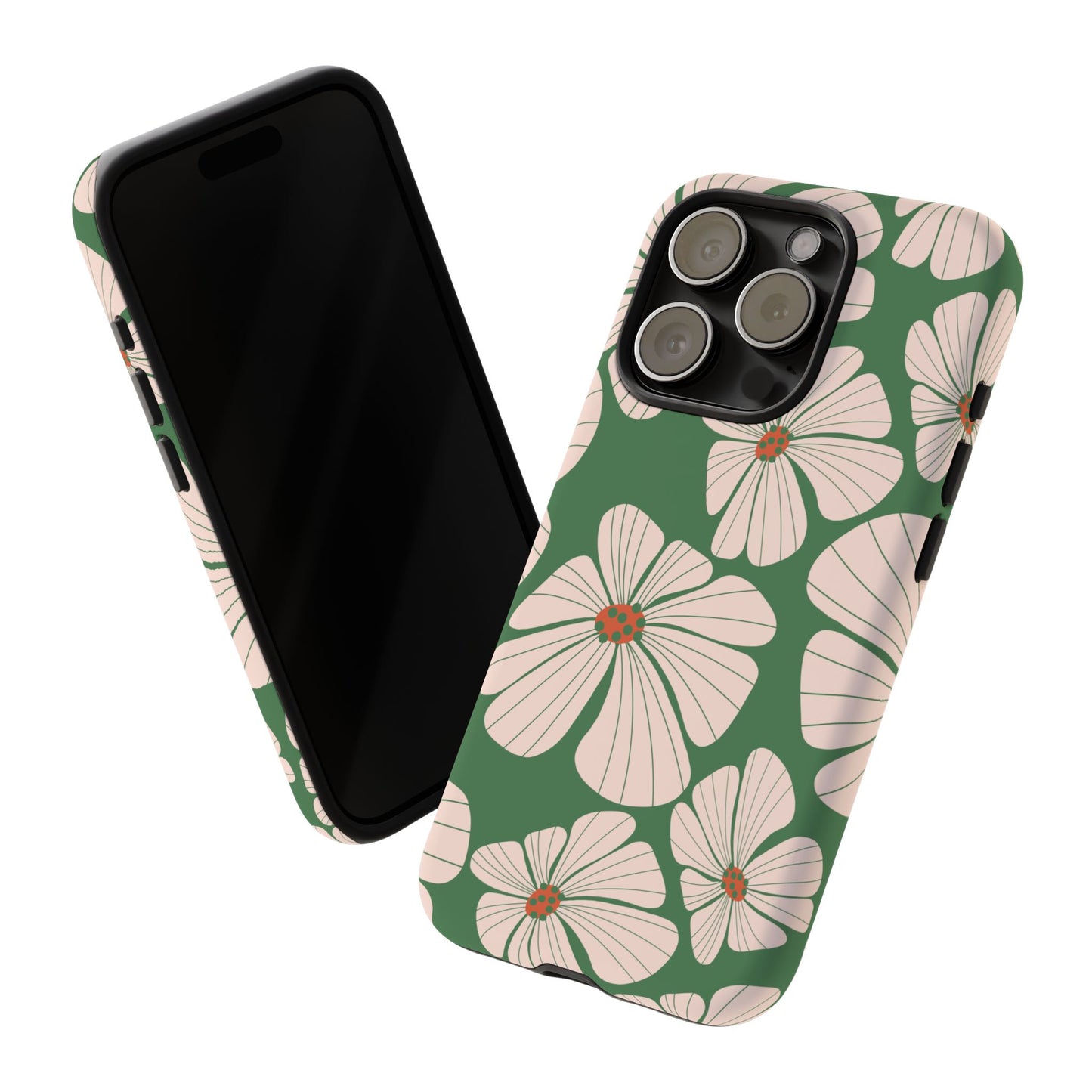 Retro Floral Abstract Phone Case – Vintage 70s & 80s Aesthetic for iPhone & Samsung - JGUS