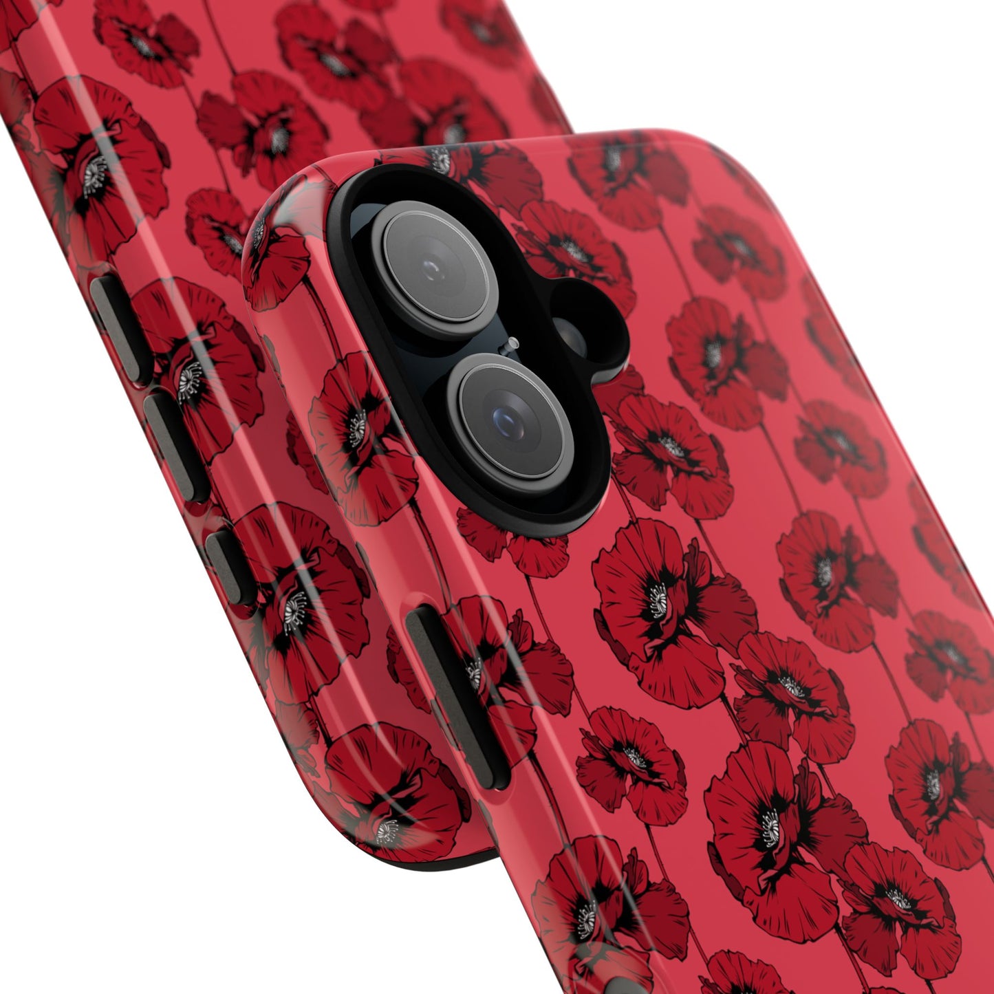 Red Poppy Phone Case for iPhone, Samsung & Google Pixel – Bold Floral Statement Aesthetic - JGUS