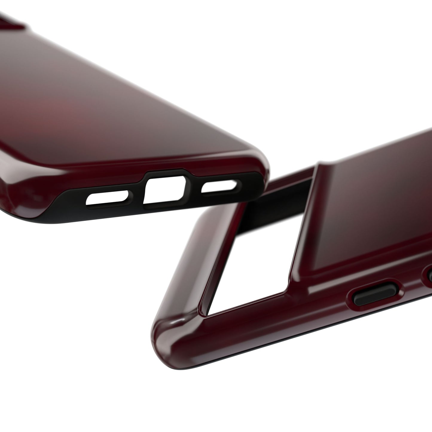 Vintage Burgundy Cherry Phone Case – Elegant Floral Design for iPhone 17 & Samsung Galaxy | Tough Protective Cover - JGUS