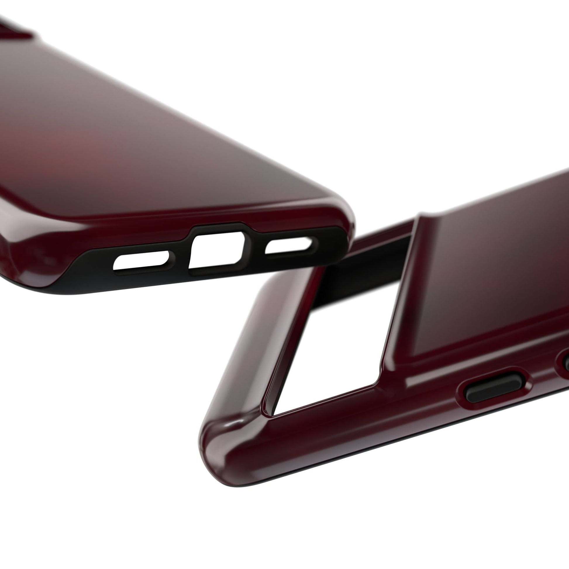 Vintage Burgundy Cherry Phone Case – Elegant Floral Design for iPhone 17 & Samsung Galaxy | Tough Protective Cover - JGUS