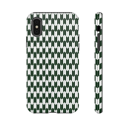 Green Harmony Geometric Phone Case – Durable, Slim, and MagSafe Compatible - JGUS