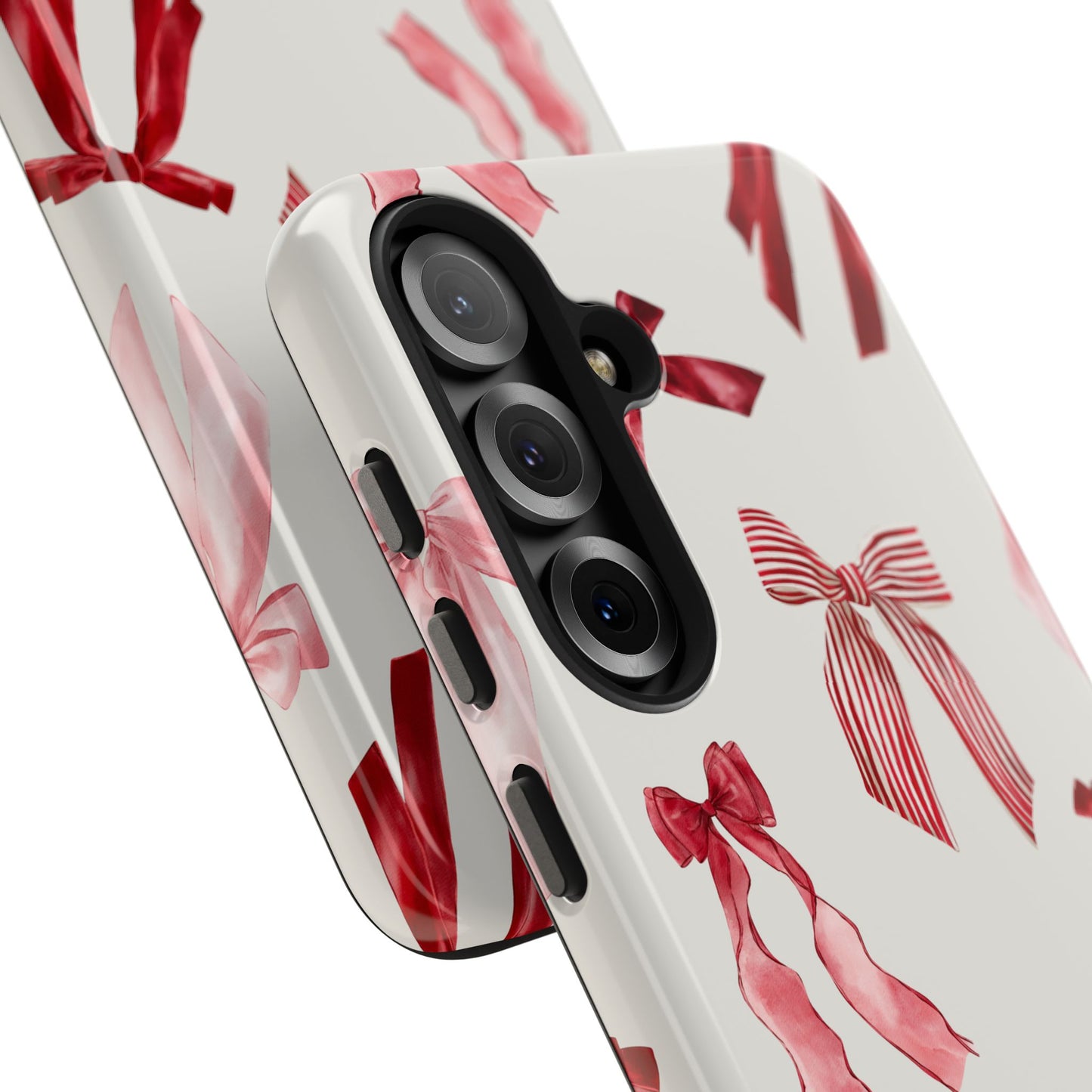 Burgundy Chic Bow Design Phone Case