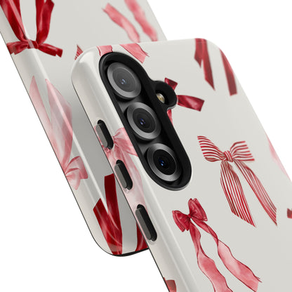 Burgundy Chic Bow Design Phone Case