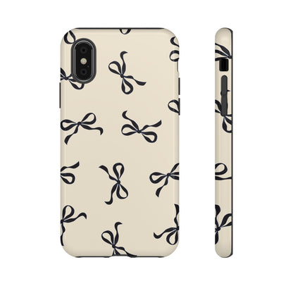 Beige and Black Bow Phone Case - JGUS