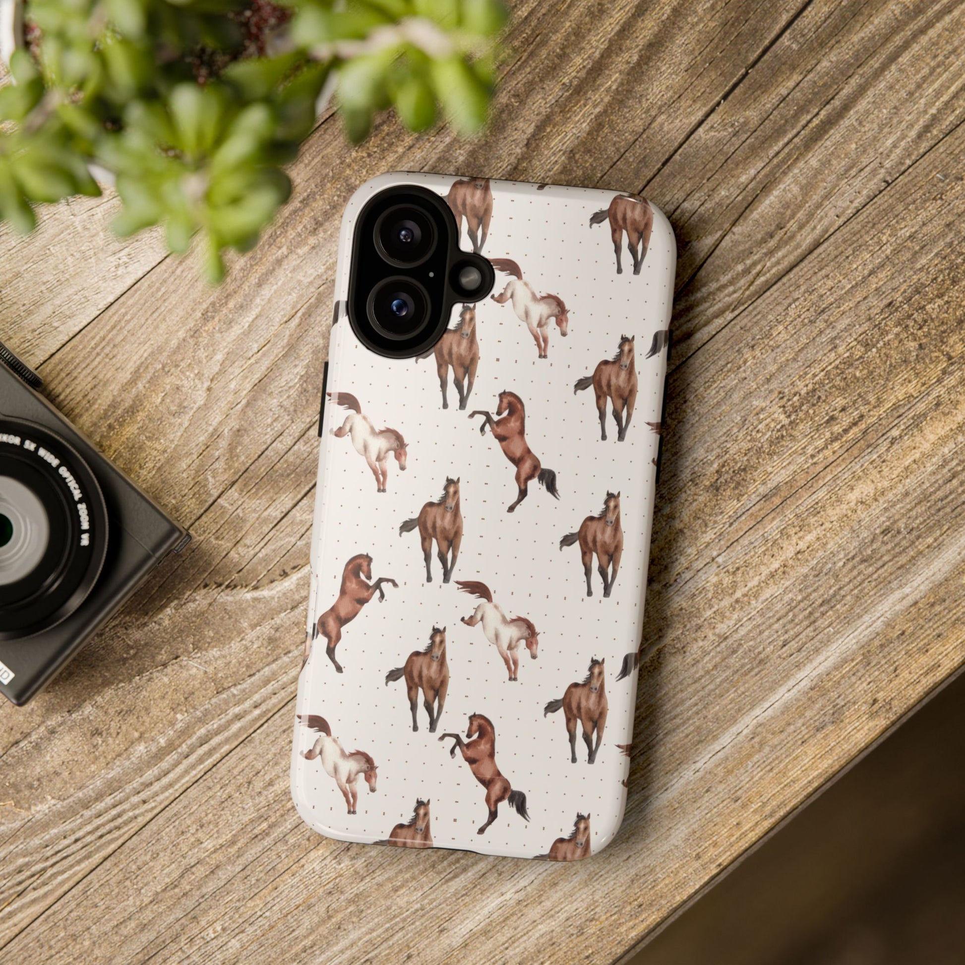 Wild Mustang Horse Pattern Phone Case – Stylish, Protective & Eco-Friendly - JGUS