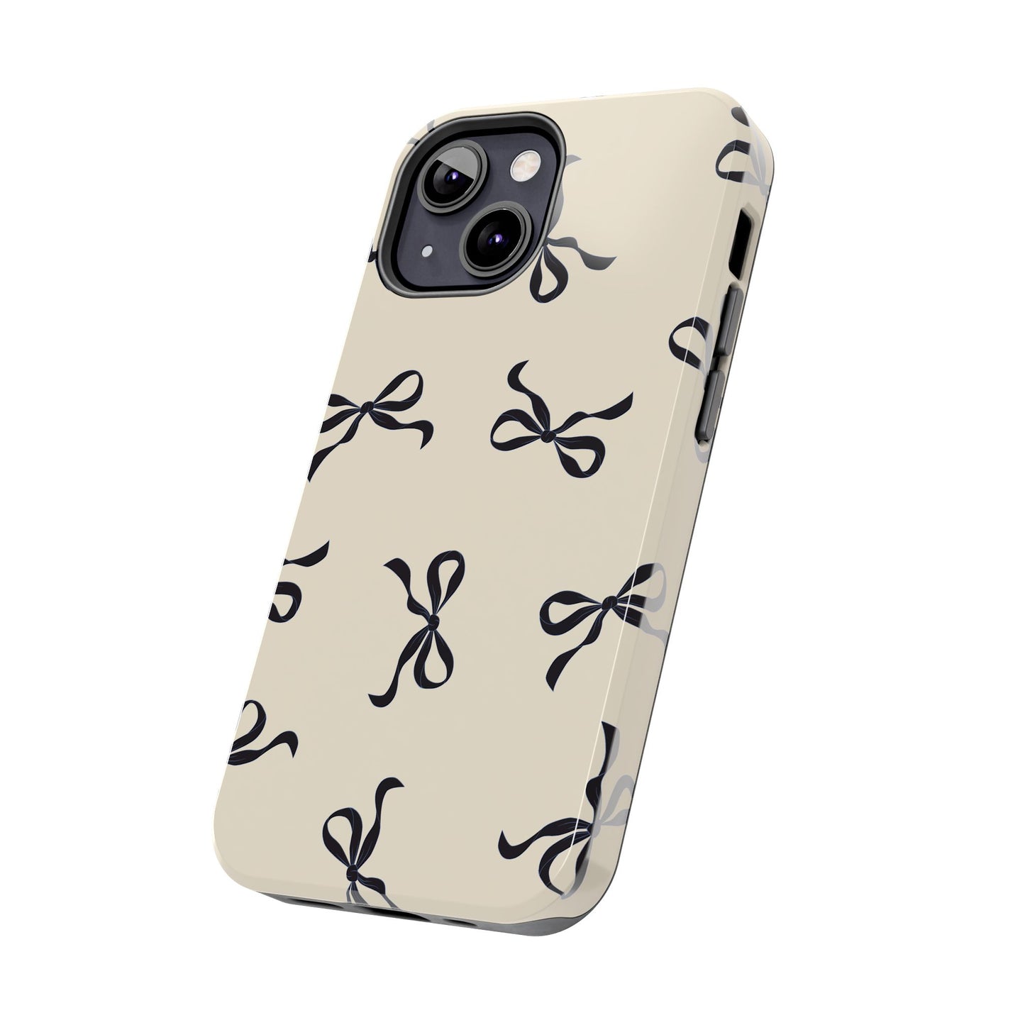 Beige and Black Bow Phone Case