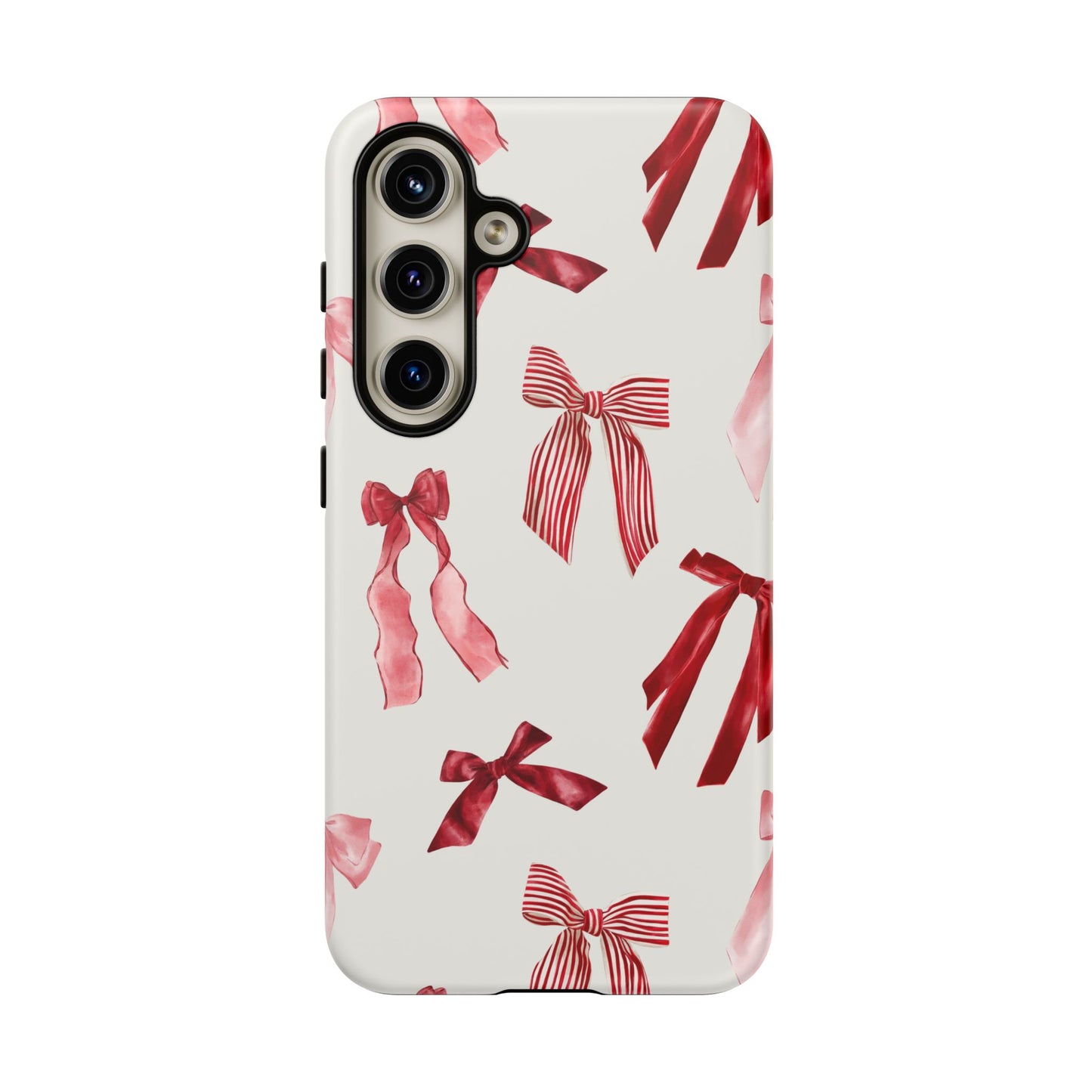 Burgundy Chic Bow Design Phone Case - JGUS