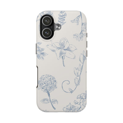 Jasmine Sketch Phone Case – Artistic Design, Slim, Durable & MagSafe Compatible