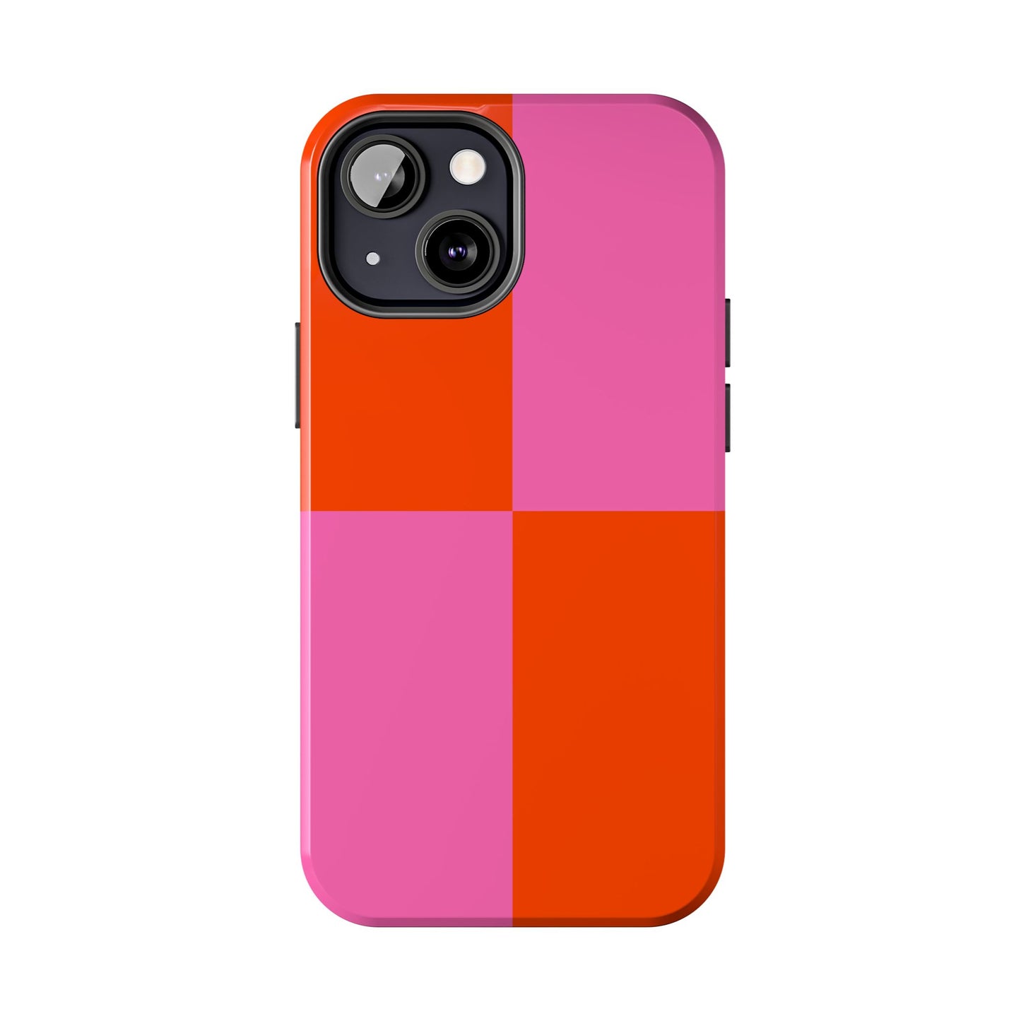 Plaid Sunset Orange & Pink Phone Case