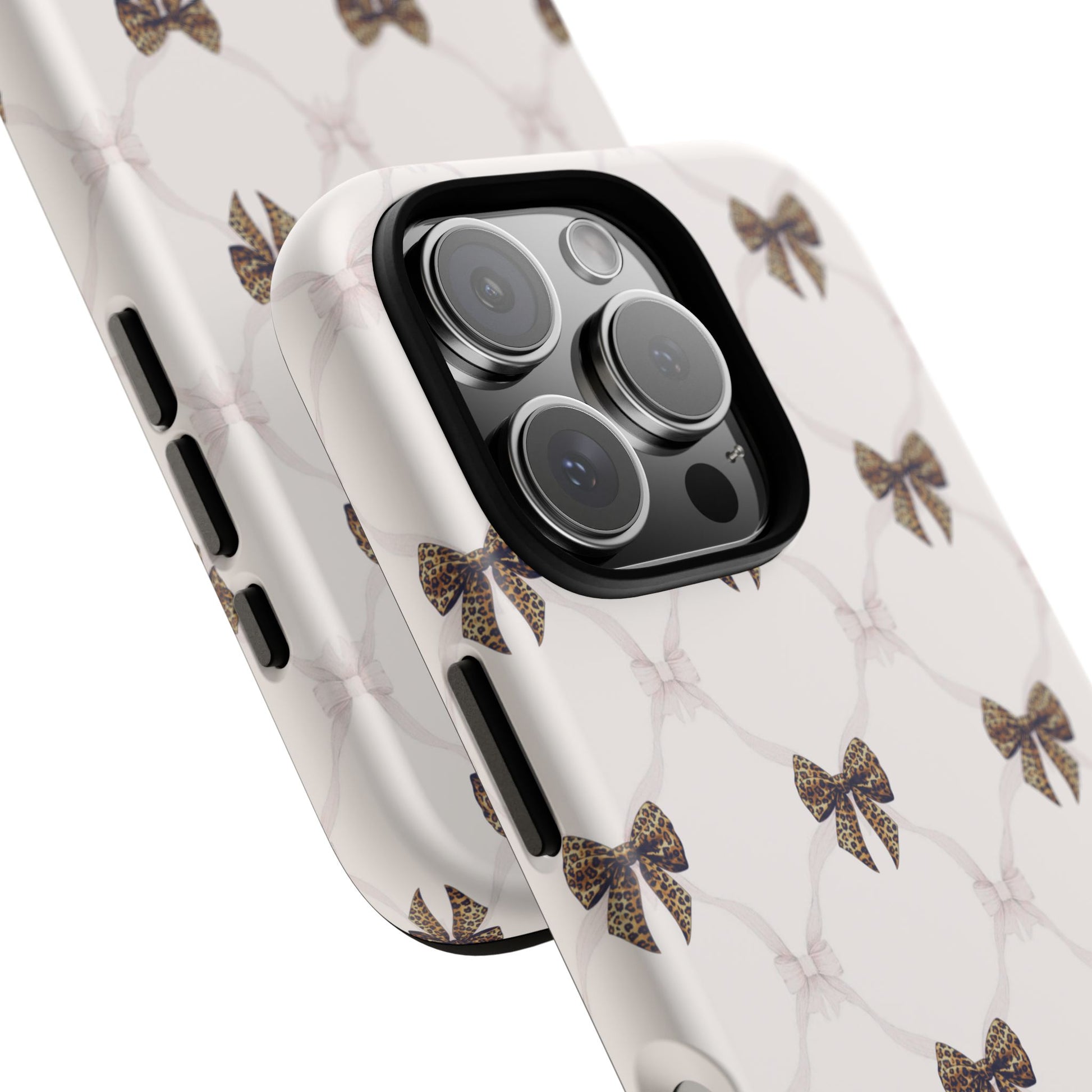 Chic Bow Pattern Phone Case | Elegant Clear Protective Case | Stylish iPhone & Samsung Cover - JGUS