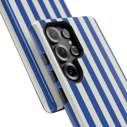 Title: Blue & White Stripe Phone Case – Classic Nautical Pattern for iPhone & Samsung - JGUS
