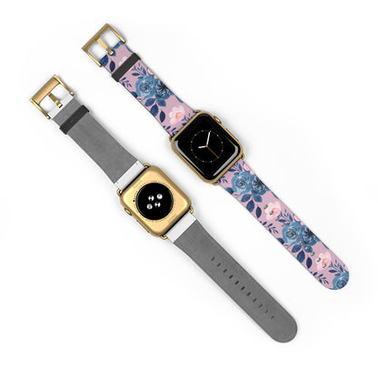Pink Azure Watercolor Bloom Apple Watch Band