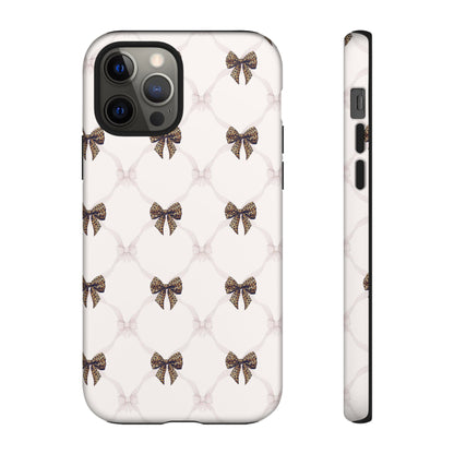 Chic Bow Pattern Phone Case | Elegant Clear Protective Case | Stylish iPhone & Samsung Cover - JGUS