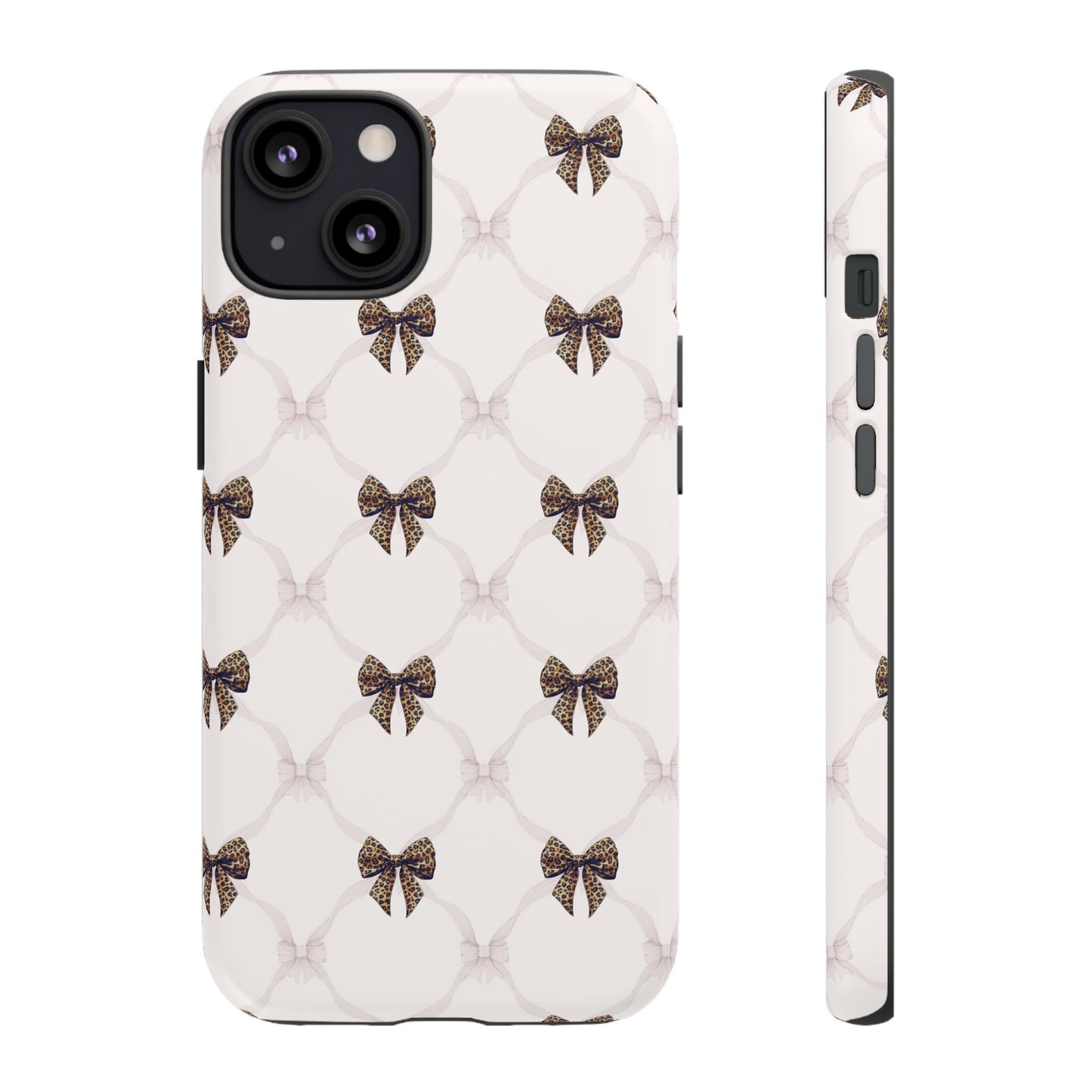Chic Bow Pattern Phone Case | Elegant Clear Protective Case | Stylish iPhone & Samsung Cover - JGUS