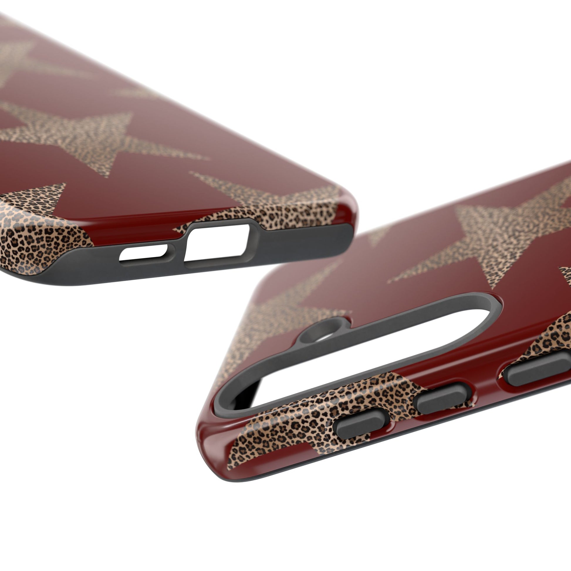Leopard Star Luxe - Burgundy Edition | Aesthetic Coquette Phone Case for iPhone & Galaxy - JGUS