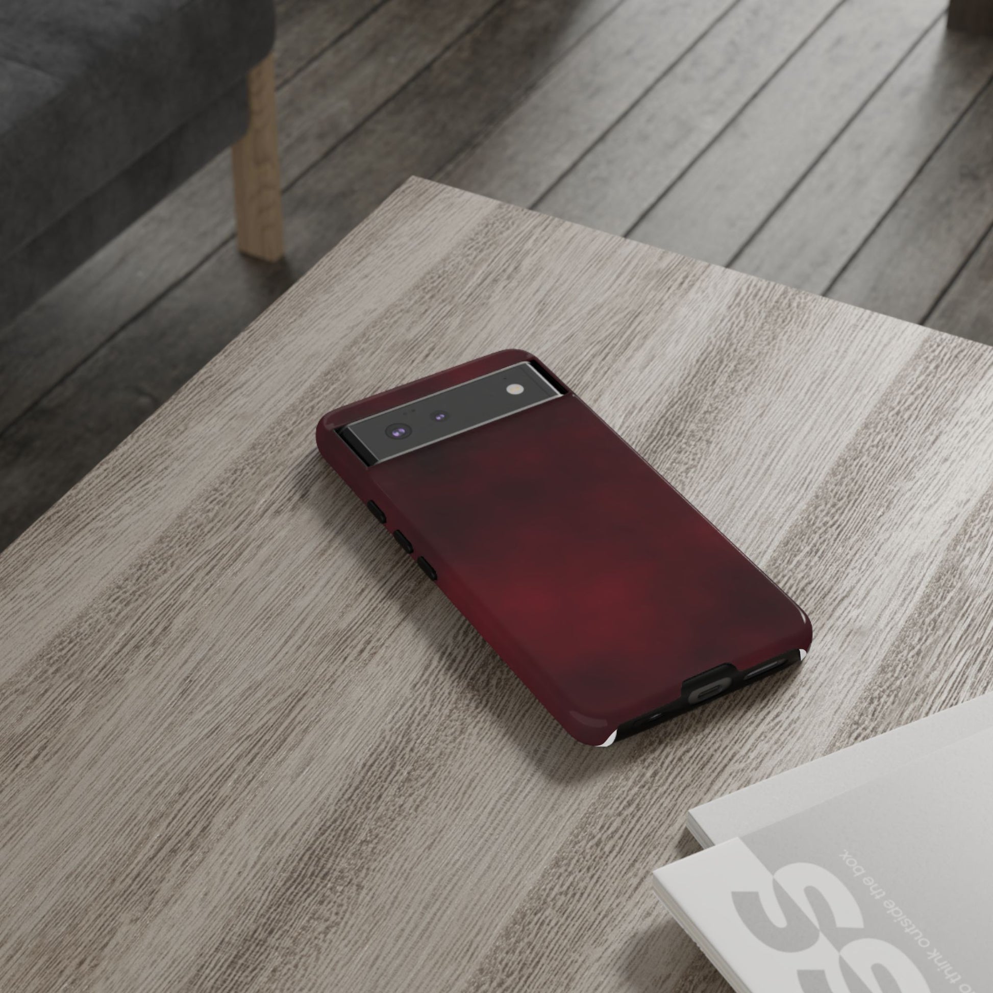 Vintage Burgundy Cherry Phone Case – Elegant Floral Design for iPhone 17 & Samsung Galaxy | Tough Protective Cover - JGUS