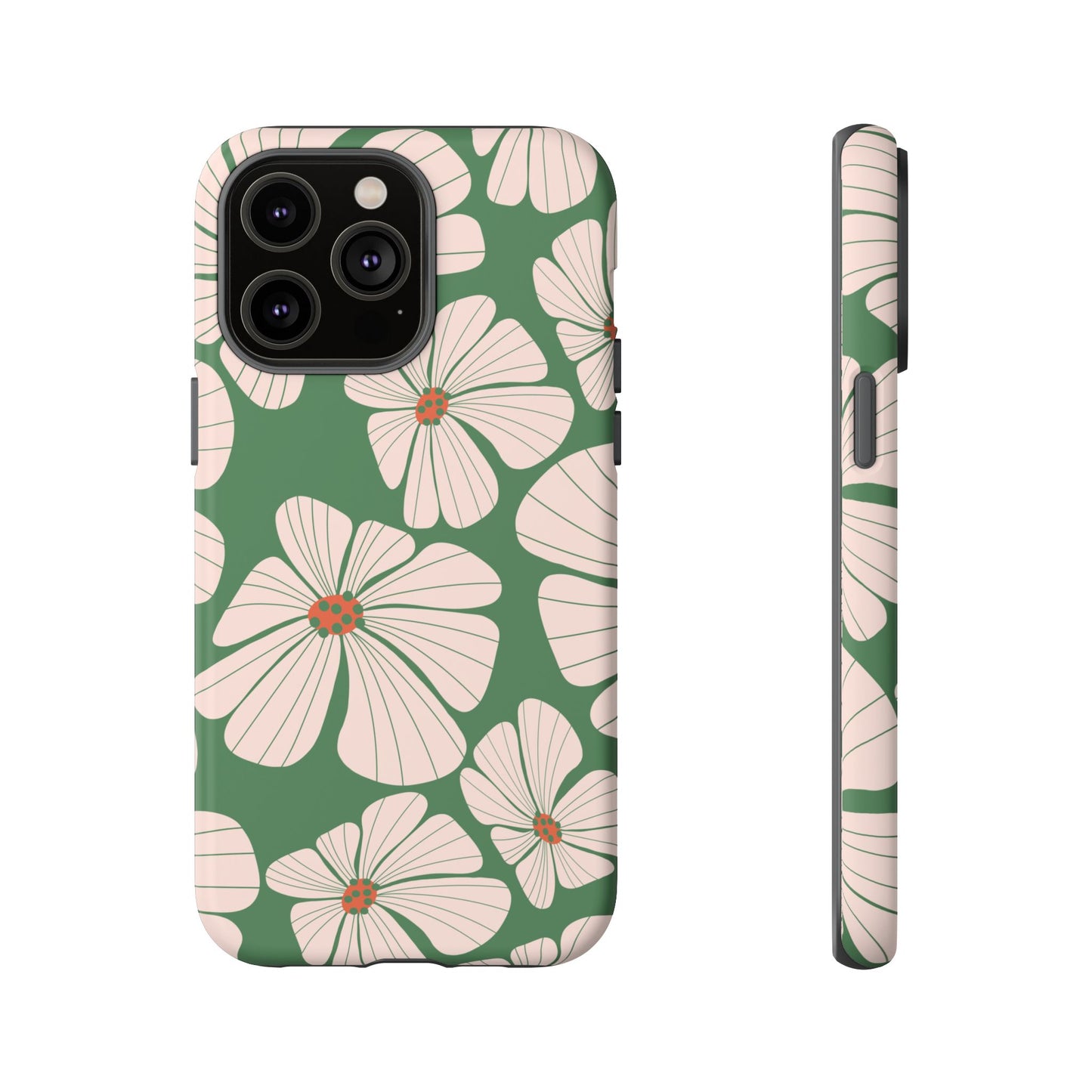 Retro Floral Abstract Phone Case – Vintage 70s & 80s Aesthetic for iPhone & Samsung - JGUS