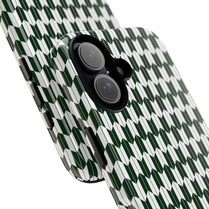 Green Harmony Geometric Phone Case – Durable, Slim, and MagSafe Compatible - JGUS