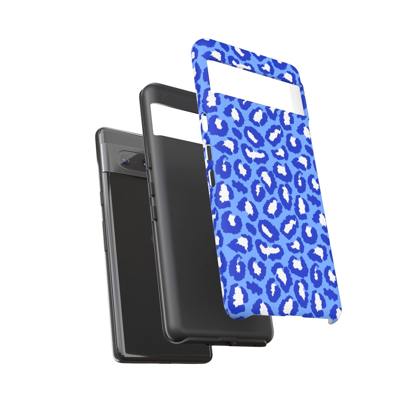 Leopard Vibes - Blue Edition Phone Case for iPhone & Samsung - Stylish & Durable Animal Print Case - JGUS