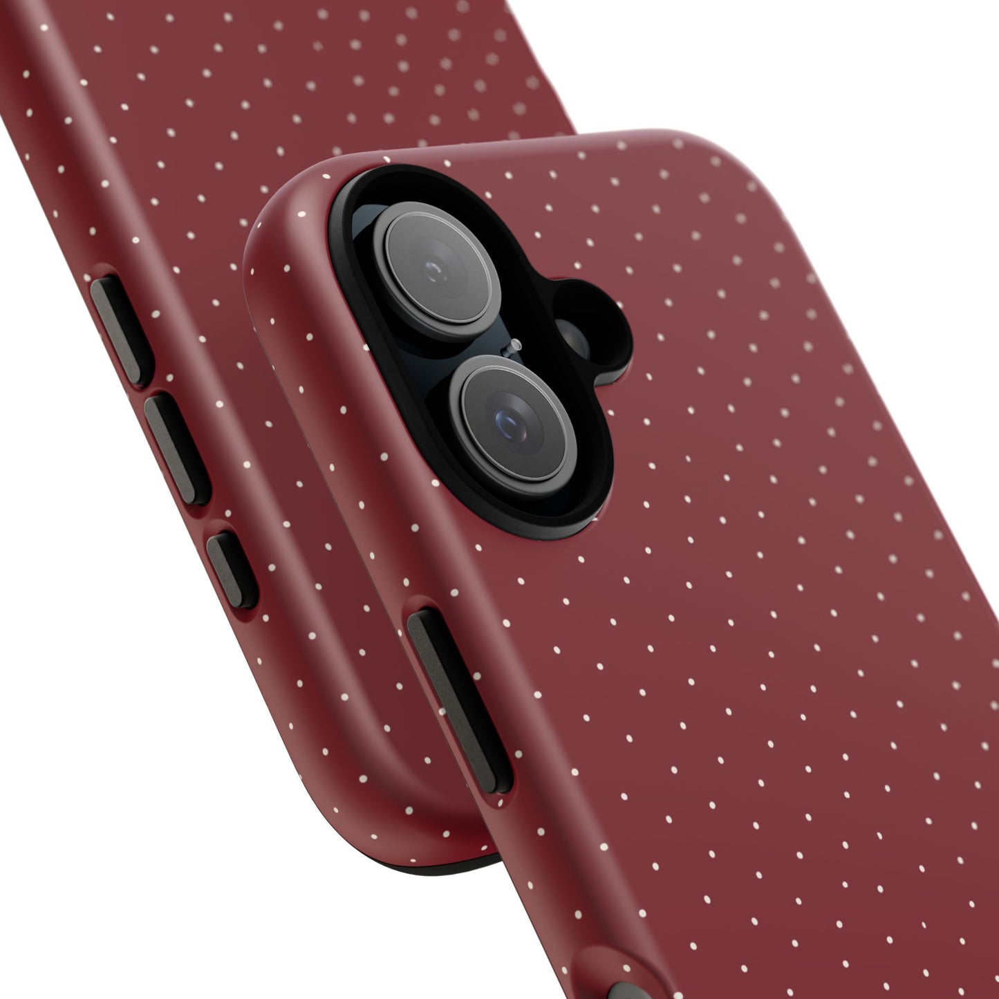 Burgundy  & White Dots Case - JGUS