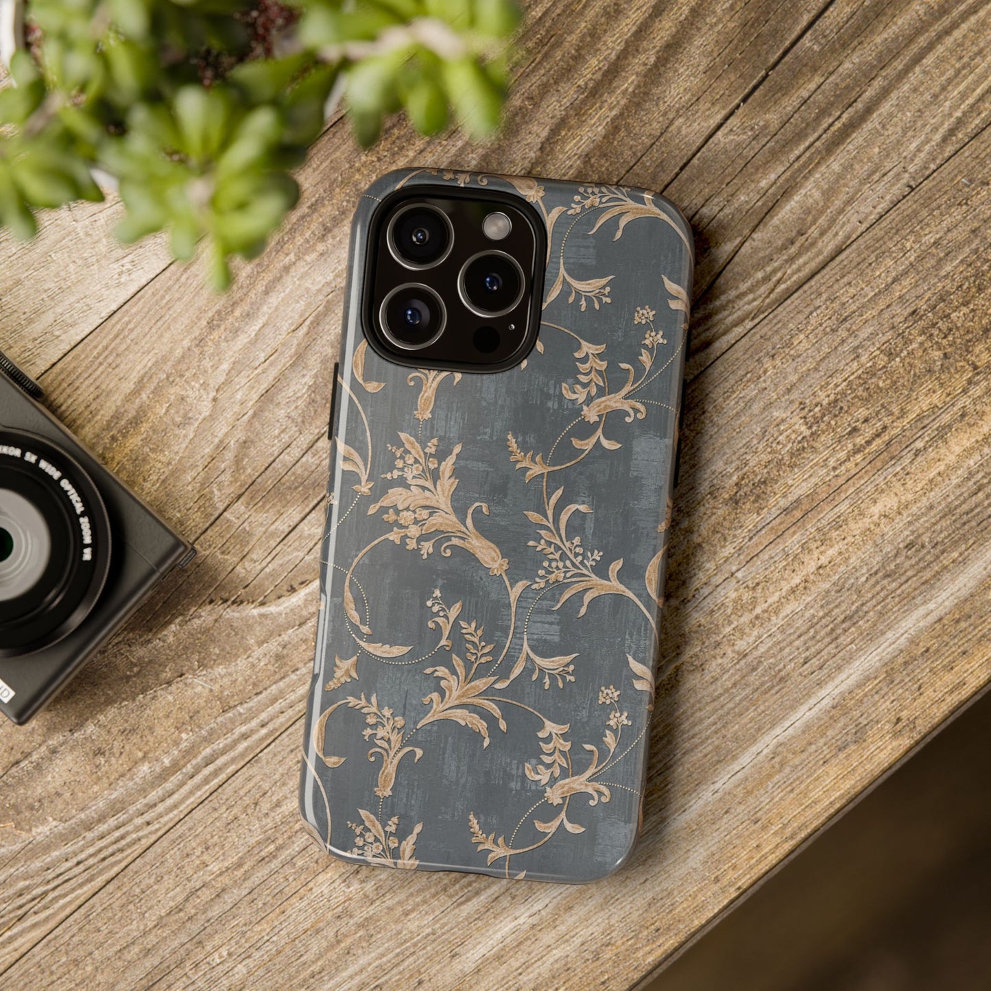 Old-Fashioned Flower Phone Case – Aesthetic Protective Cover for iPhone & Samsung - JGUS