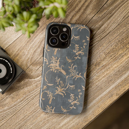 Old-Fashioned Flower Phone Case – Aesthetic Protective Cover for iPhone & Samsung - JGUS
