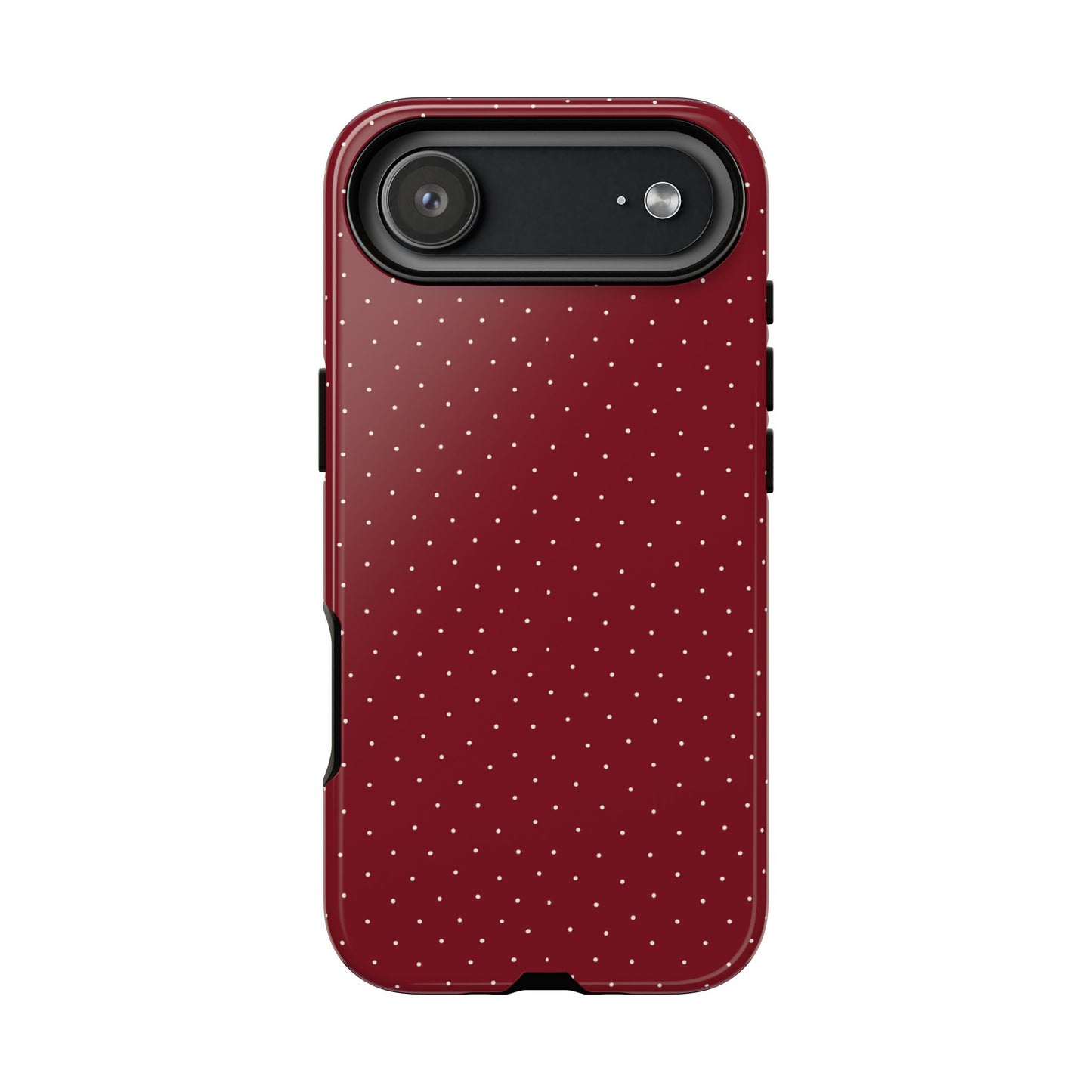 Burgundy  & White Dots Case - JGUS