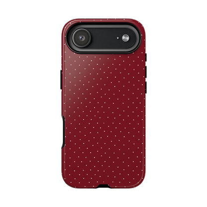 Burgundy  & White Dots Case - JGUS