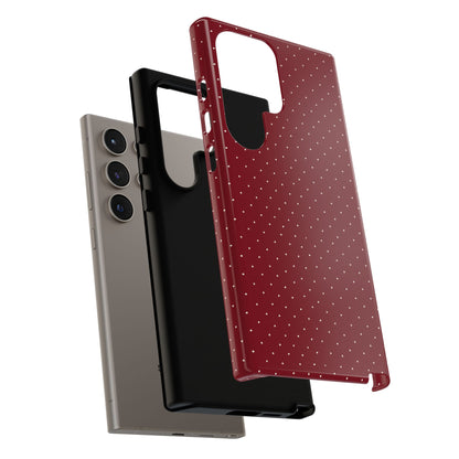 Burgundy  & White Dots Case - JGUS