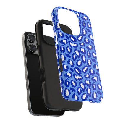 Leopard Vibes - Blue Edition Phone Case for iPhone & Samsung - Stylish & Durable Animal Print Case