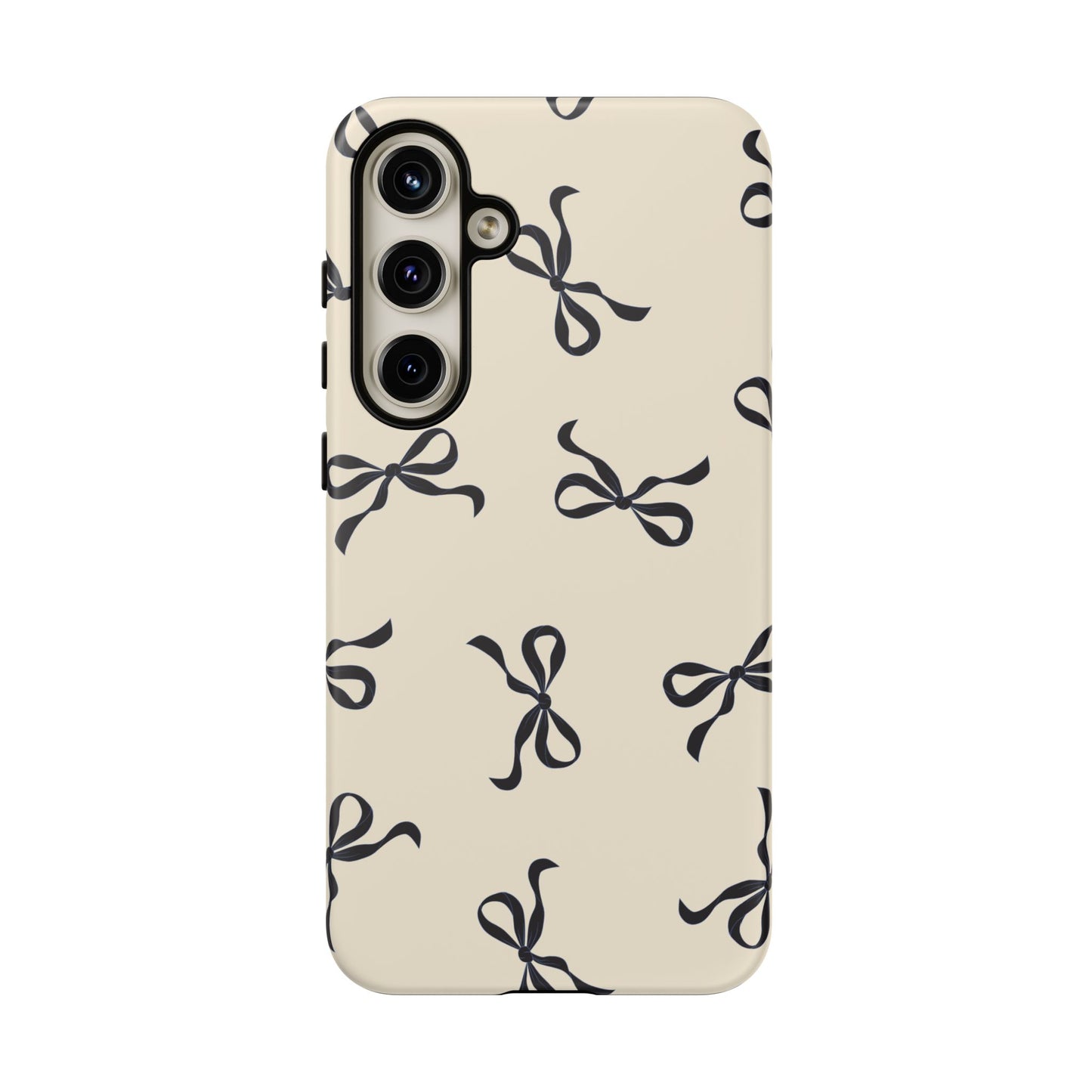 Beige and Black Bow Phone Case - JGUS