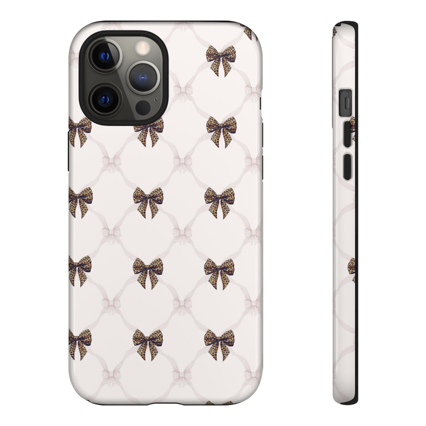 Chic Bow Pattern Phone Case | Elegant Clear Protective Case | Stylish iPhone & Samsung Cover - JGUS