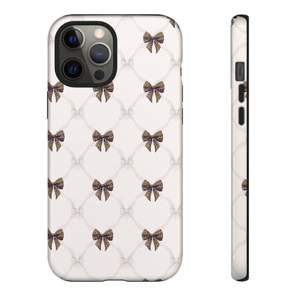 Chic Bow Pattern Phone Case | Elegant Clear Protective Case | Stylish iPhone & Samsung Cover - JGUS