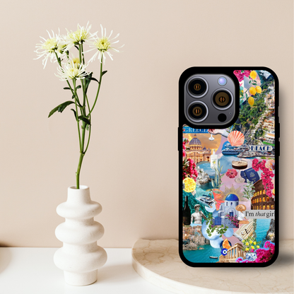 Mediterranean Dream Collage Phone Case – Stylish & Protective iPhone Case