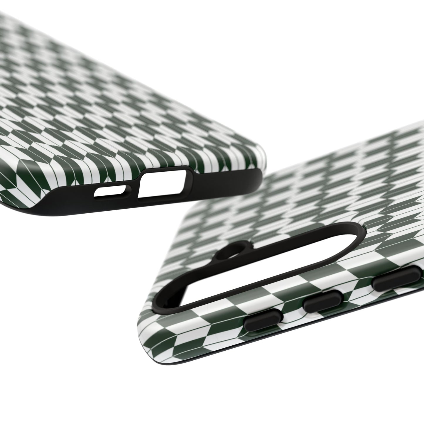 Green Harmony Geometric Phone Case – Durable, Slim, and MagSafe Compatible - JGUS